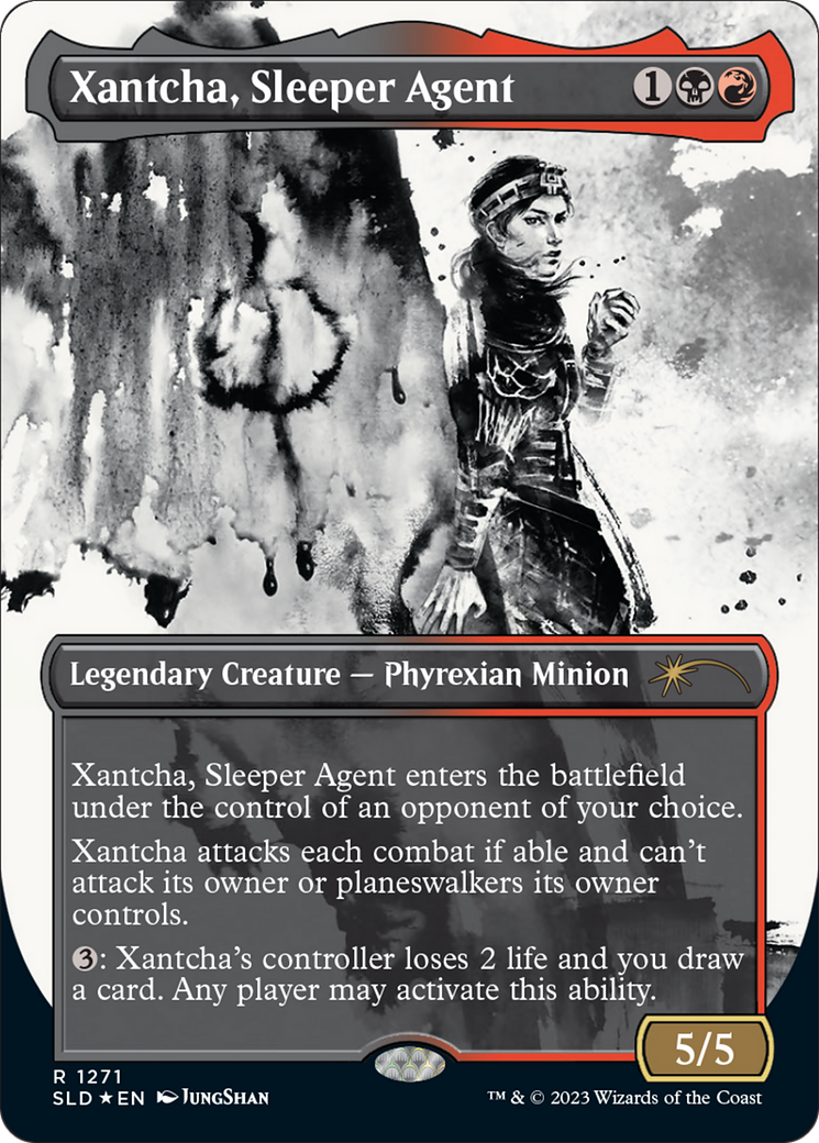 Xantcha, Sleeper Agent (Halo Foil) (SLD-1271) (Showcase) (Borderless) [Secret Lair Drop] Foil
