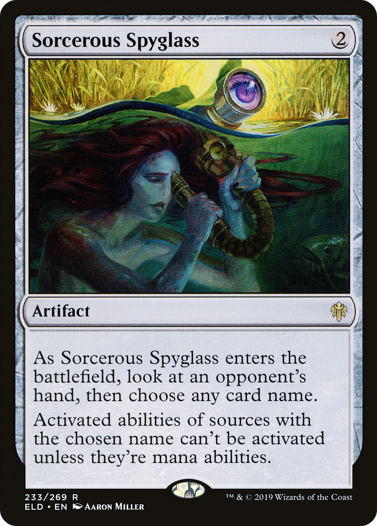 Sorcerous Spyglass - Foil [Throne of Eldraine]