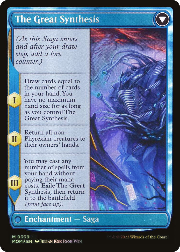 Jin-Gitaxias (Serial Numbered) (MOM-339) (Borderless) [March of the Machine] Foil
