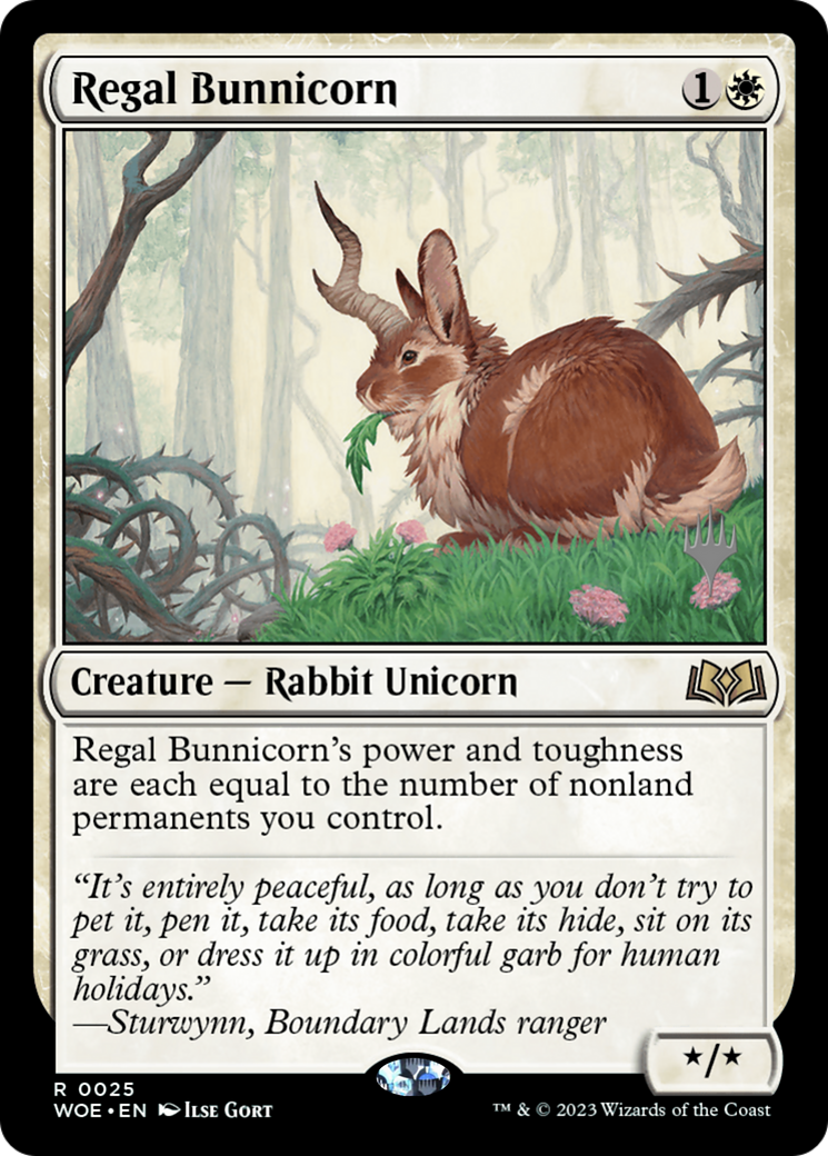 Regal Bunnicorn (PPWOE-025) [Promo Pack: Wilds of Eldraine Promos]