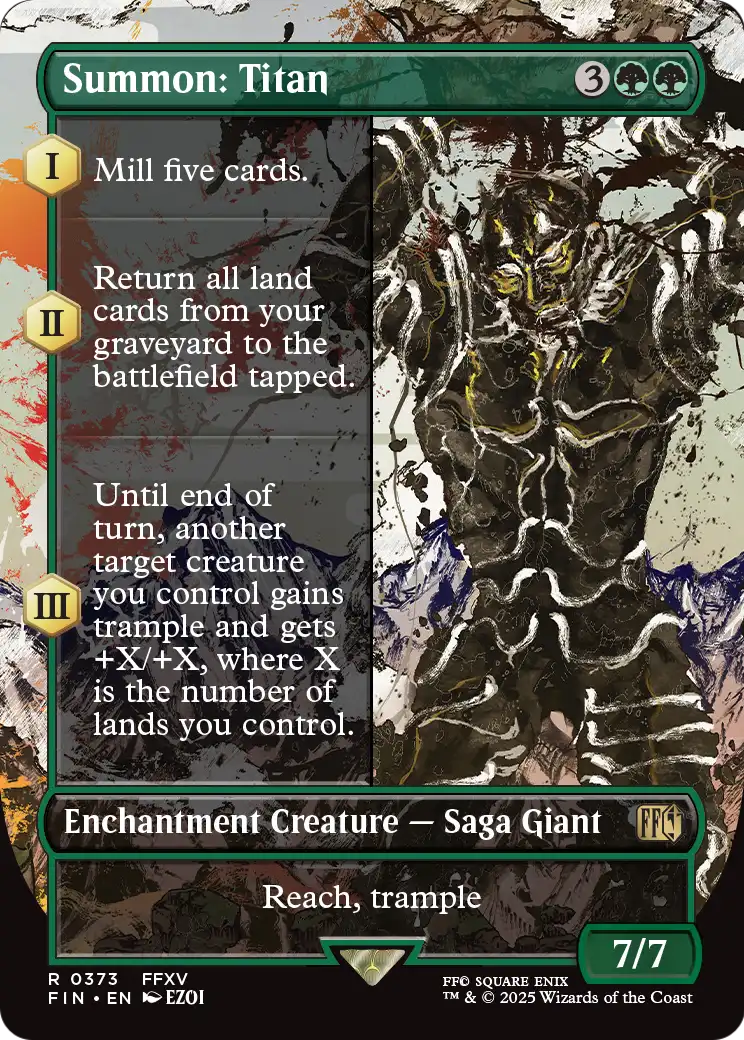 Summon: Titan (Borderless) (FIN-373) [FINAL FANTASY] Foil