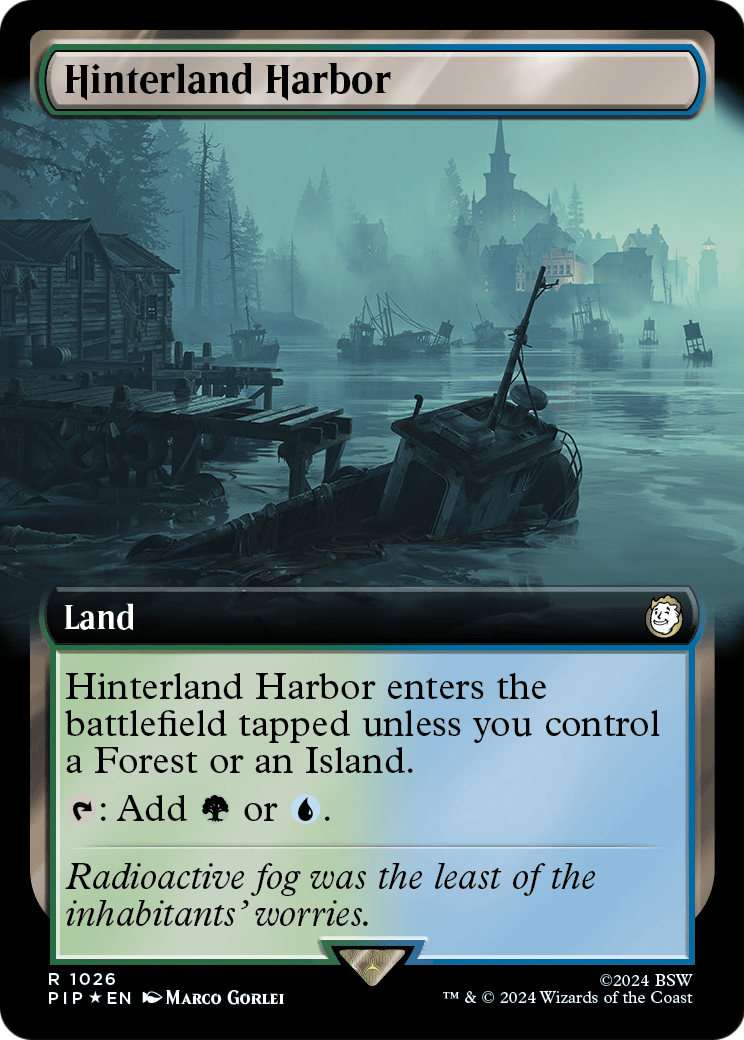 Hinterland Harbor (Extended Art) (Surge Foil) (PIP-1026) [Fallout] Foil
