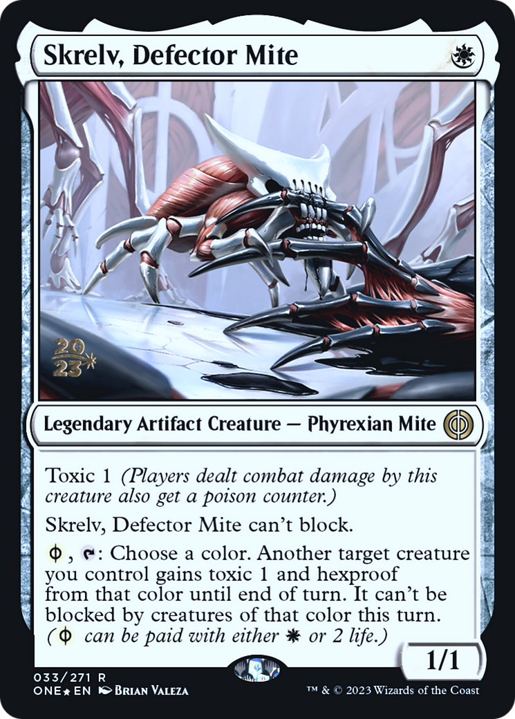 Skrelv, Defector Mite (PRE-033) [Phyrexia: All Will Be One Promos] Foil