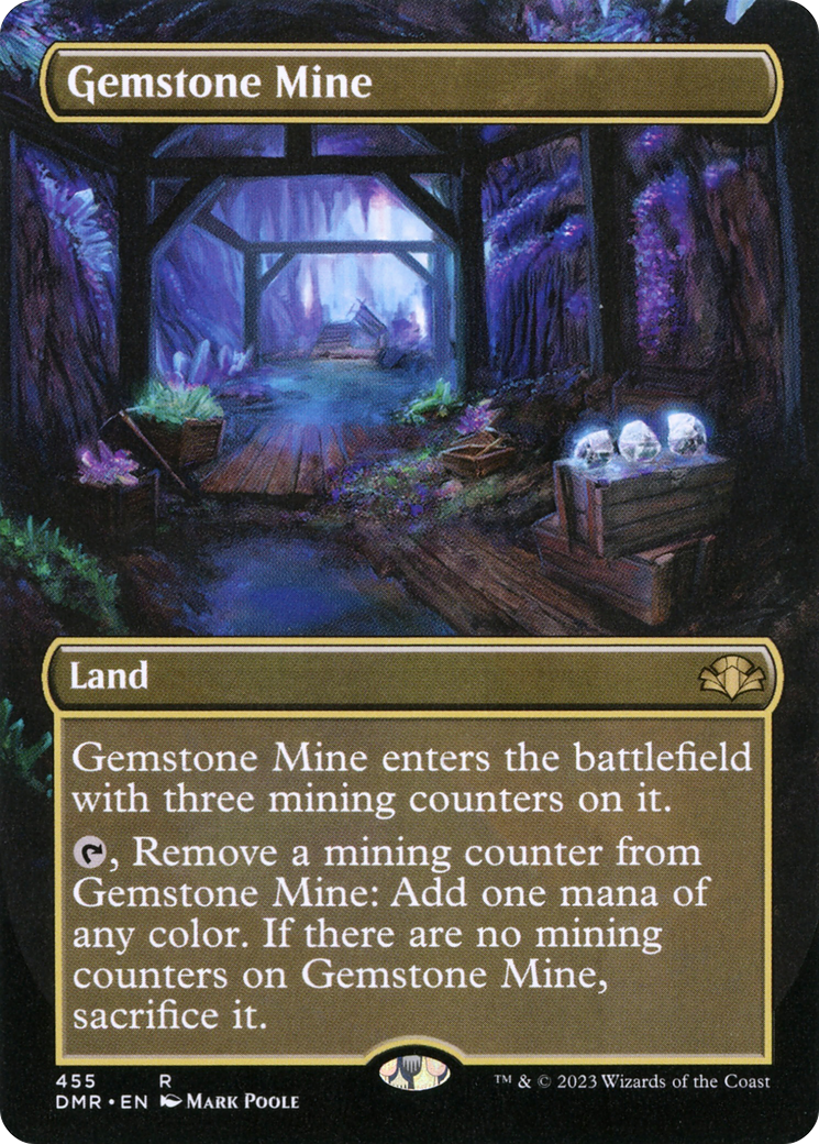 Gemstone Mine (Borderless) (DMR-455) [Dominaria Remastered] Foil