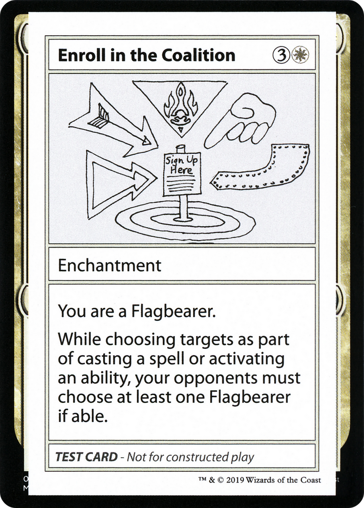Enroll in the Coalition (No PW Symbol) [Mystery Booster Playtest Cards 2021]