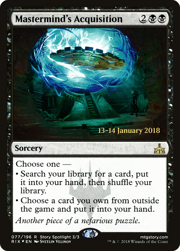 Mastermind's Acquisition (PRE-077) [Rivals of Ixalan Promos] Foil