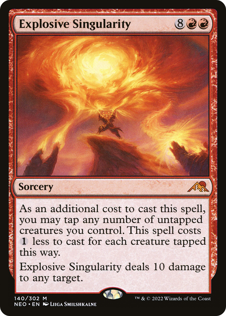 Explosive Singularity (NEO-140) [Kamigawa: Neon Dynasty] Foil