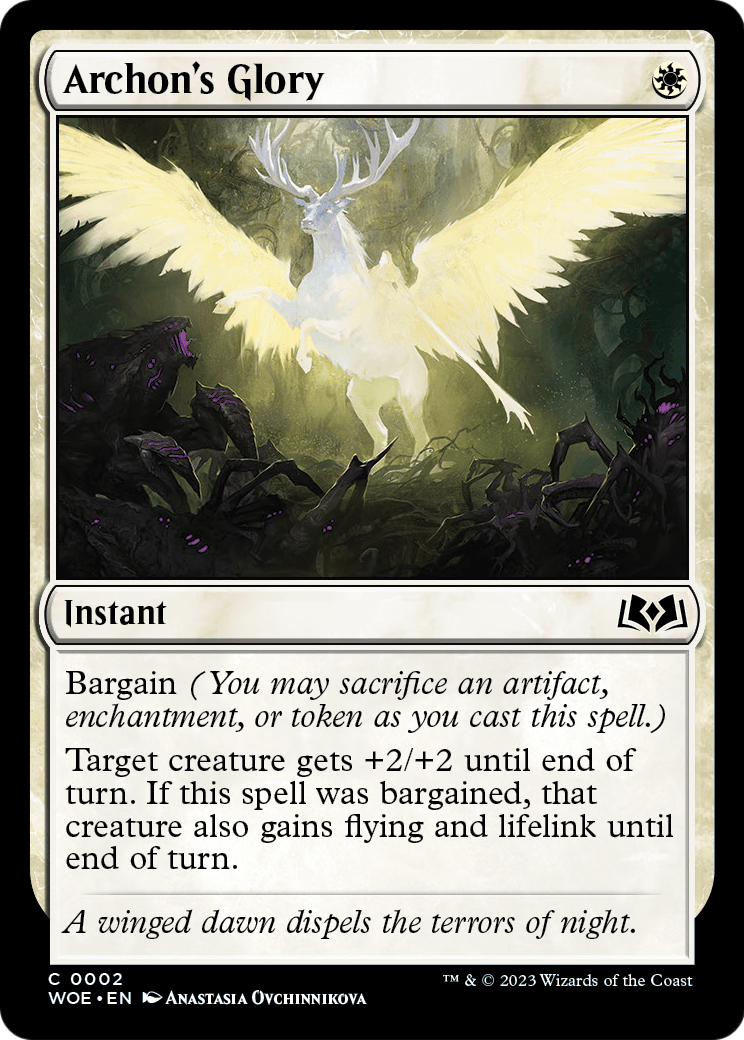Archon's Glory (WOE-002) [Wilds of Eldraine]