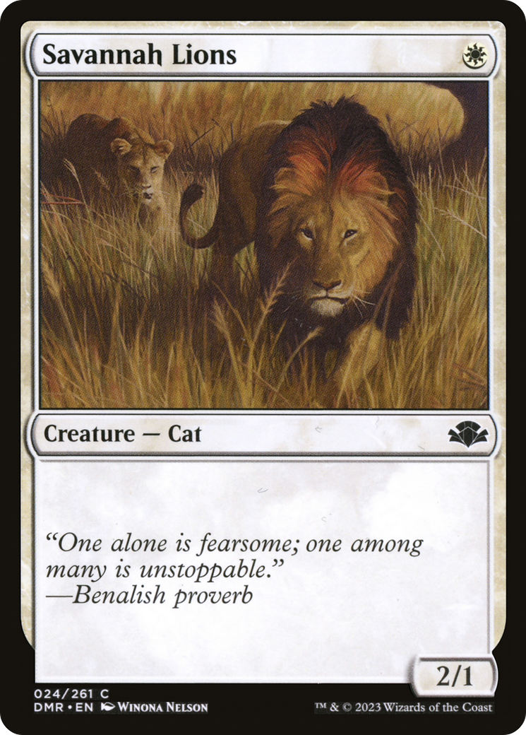 Savannah Lions - Foil [Dominaria Remastered]