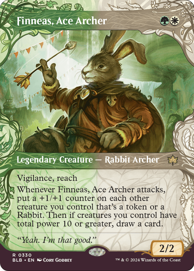Finneas, Ace Archer (Showcase) (BLB-330) (Borderless) [Bloomburrow] Foil