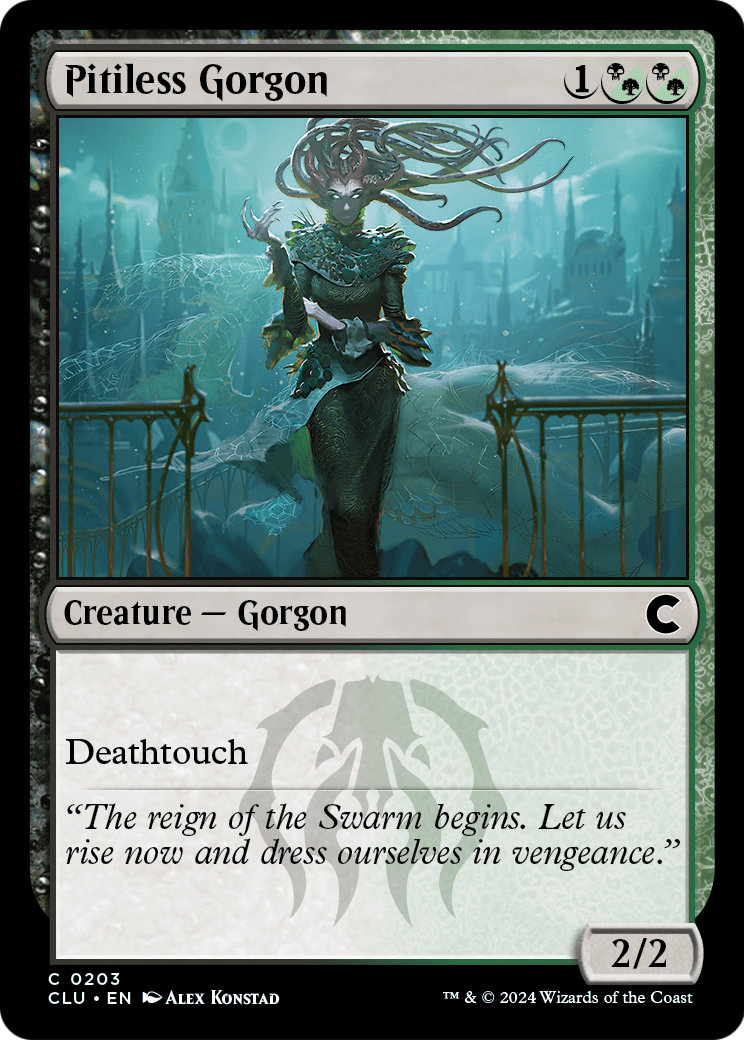 Pitiless Gorgon (CLU-203) [Ravnica: Clue Edition]
