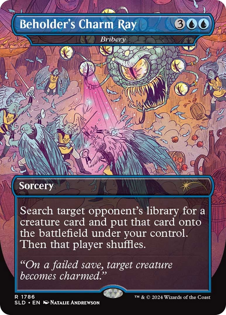 Beholder's Charm Ray - Bribery (SLD-1786) (Borderless) [Secret Lair Drop]