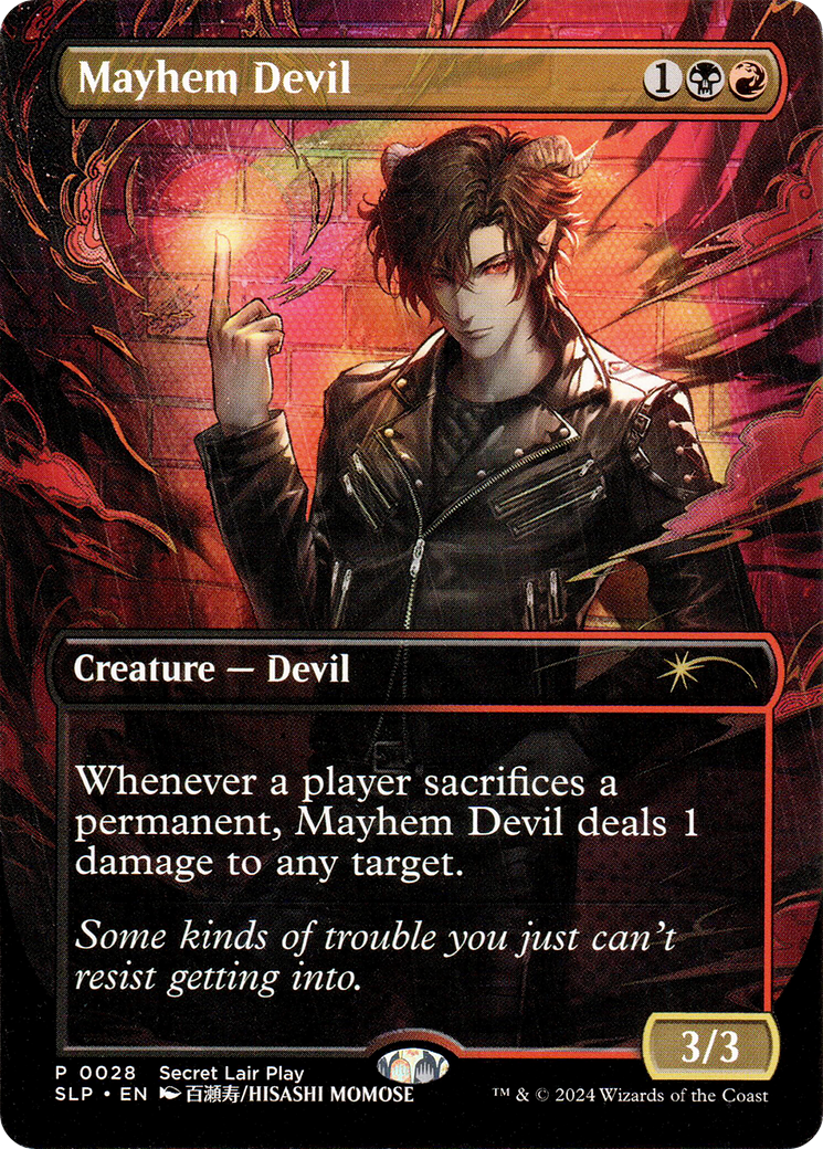 Mayhem Devil (SLP-028) (Borderless) [Secret Lair Showdown]