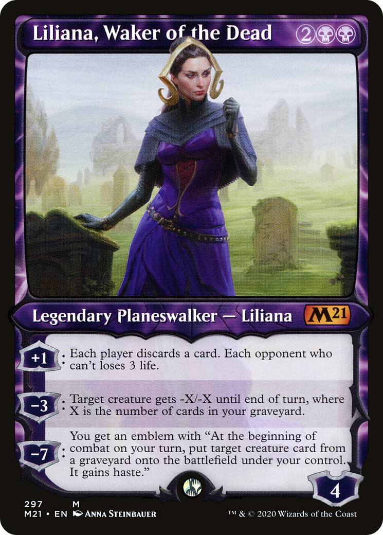 Liliana, Waker of the Dead (Showcase) (M21-297) [Core Set 2021] Foil