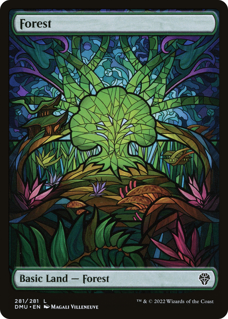 Forest (Showcase) (DMU-281) [Dominaria United] Foil
