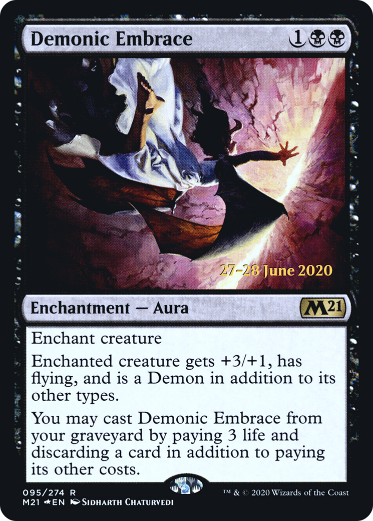 Demonic Embrace (PRE-095) [Core Set 2021 Promos] Foil