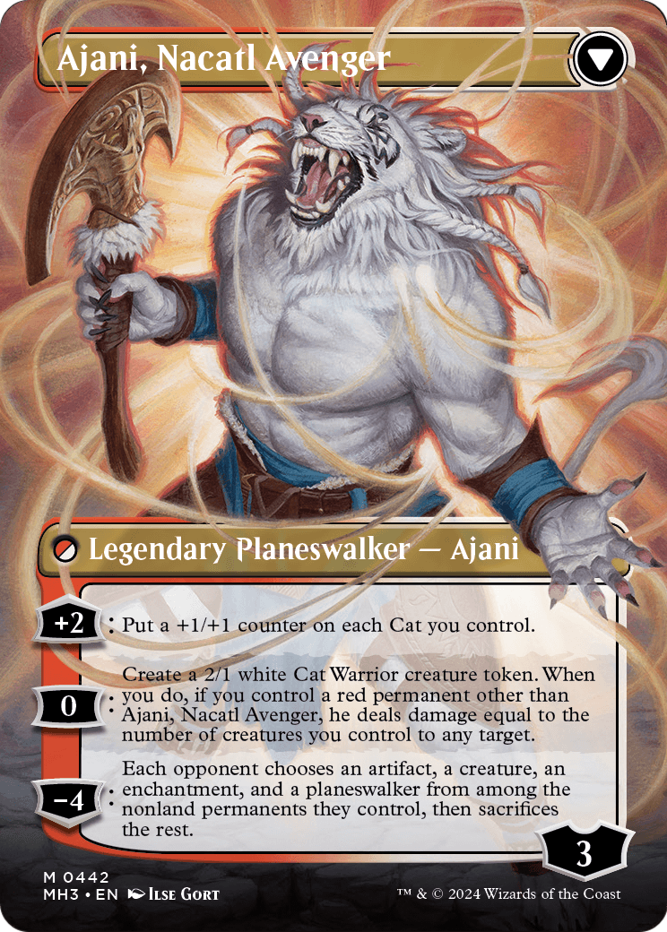 Ajani, Nacatl Pariah (Borderless) (MH3-442) [Modern Horizons 3]