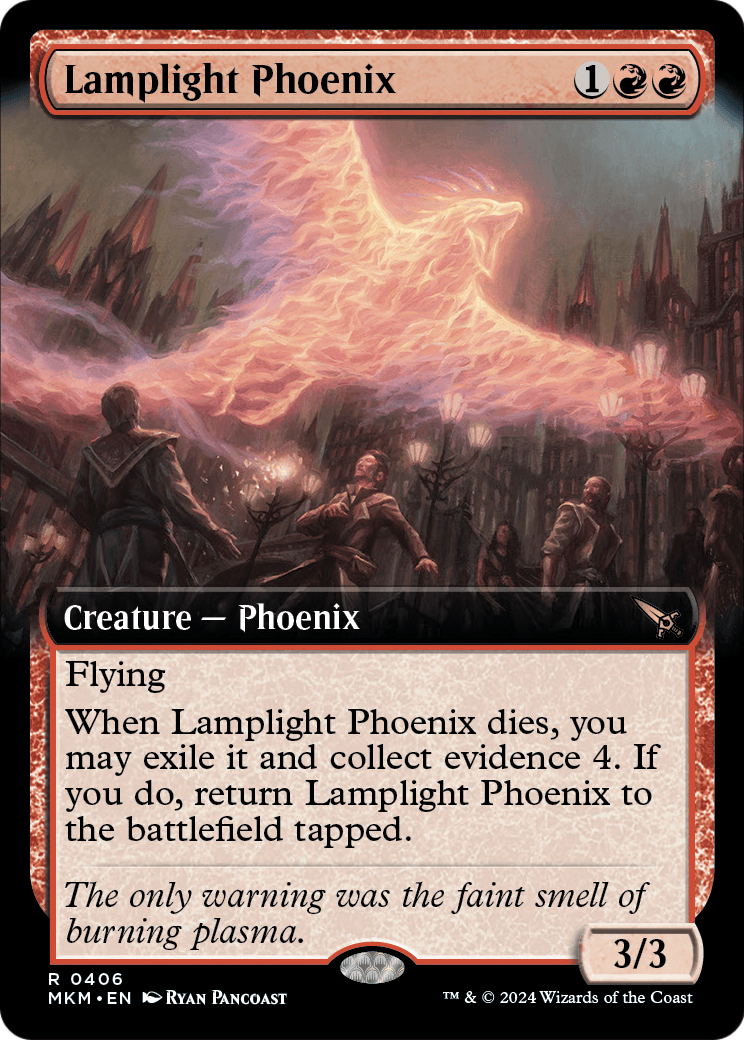 Lamplight Phoenix (Extended Art) (MKM-406) [Murders at Karlov Manor] Foil