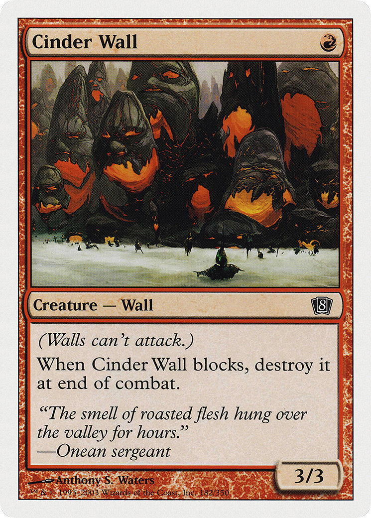 Cinder Wall (8ED-182) [8th Edition] Foil