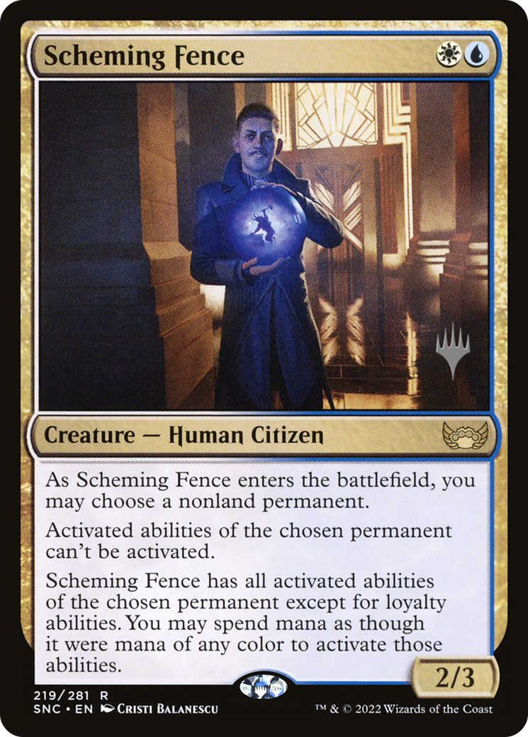 Scheming Fence (PPSNC-219) [Promo Pack: Streets of New Capenna Promos] Foil