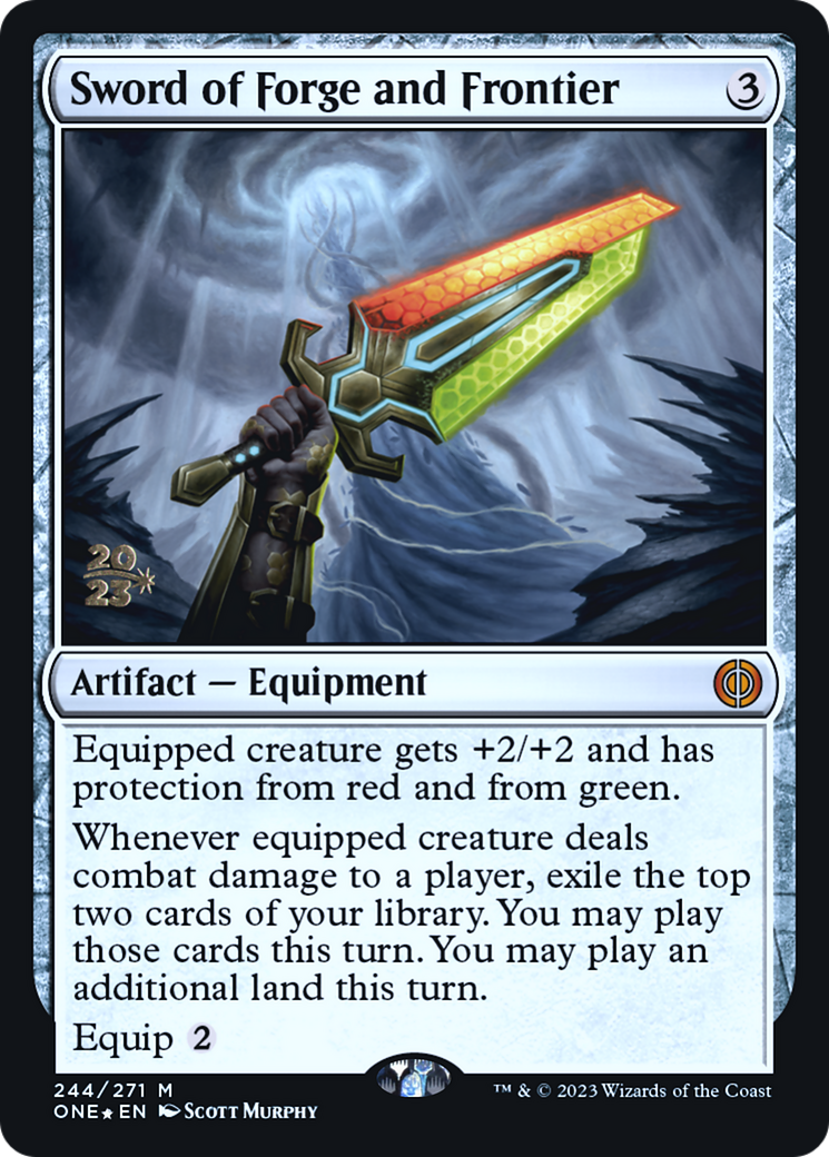 Sword of Forge and Frontier (PRE-244) [Phyrexia: All Will Be One Promos] Foil