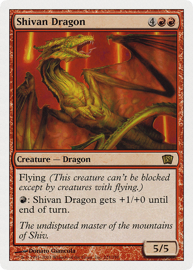 Shivan Dragon (8ED-221) [8th Edition]