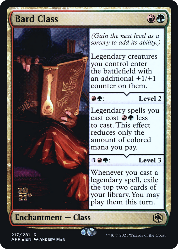 Bard Class (PRE-217) [Adventures in the Forgotten Realms Promos] Foil