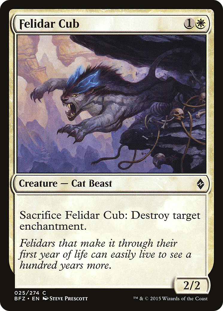 Felidar Cub (BFZ-025) [Battle for Zendikar]
