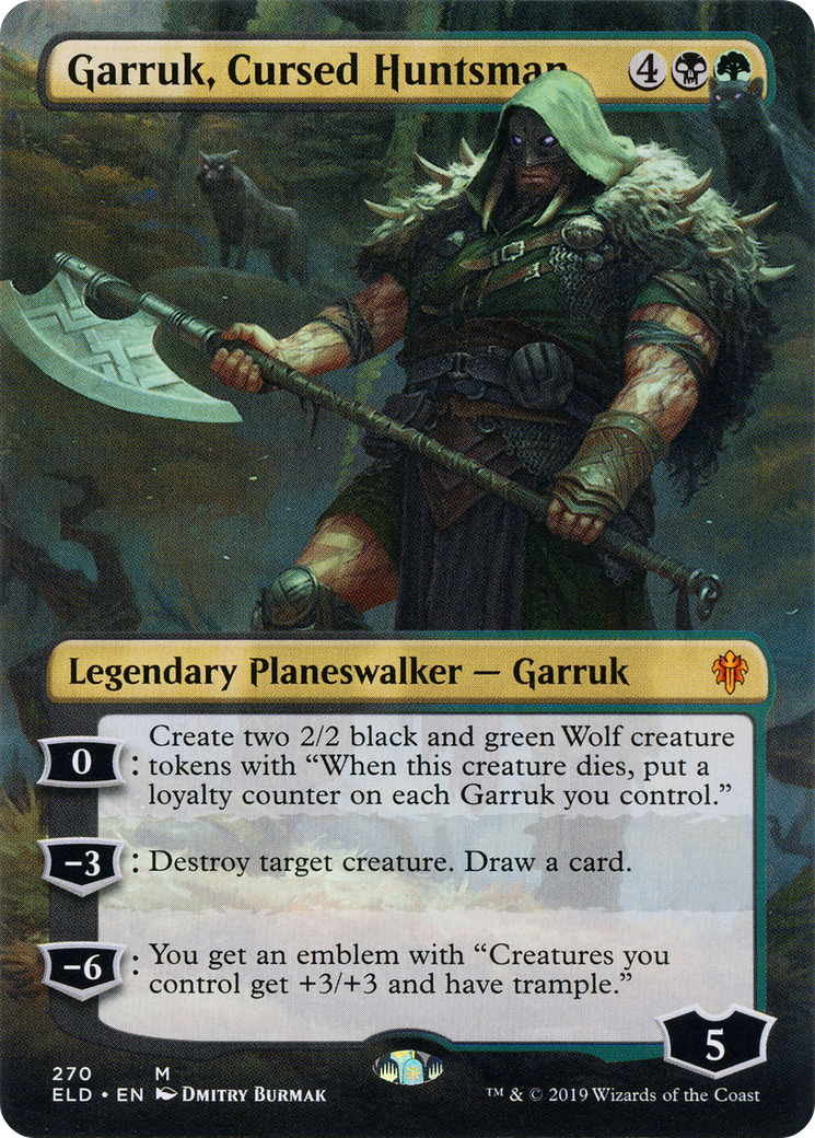 Garruk, Cursed Huntsman (Borderless) (ELD-270) [Throne of Eldraine]