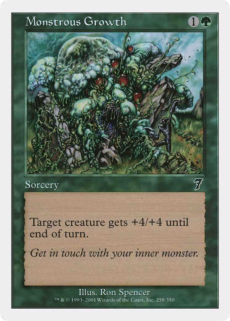 Monstrous Growth (7ED-258) [7th Edition] Foil