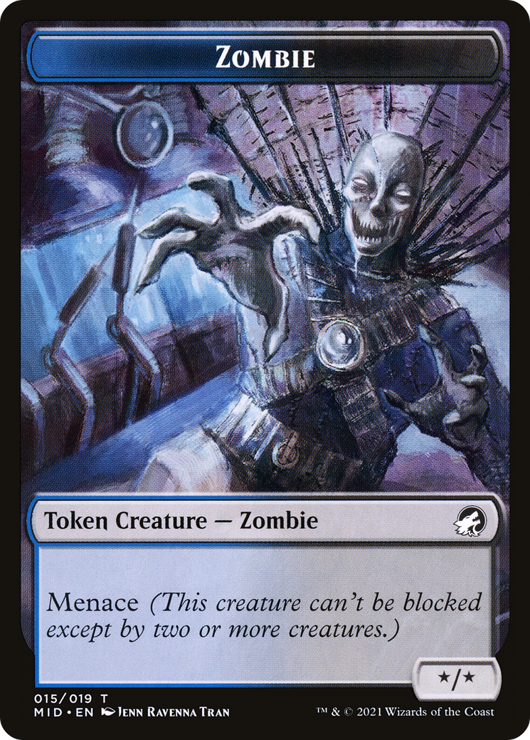 Zombie (TMID-015) [Innistrad: Midnight Hunt Tokens]