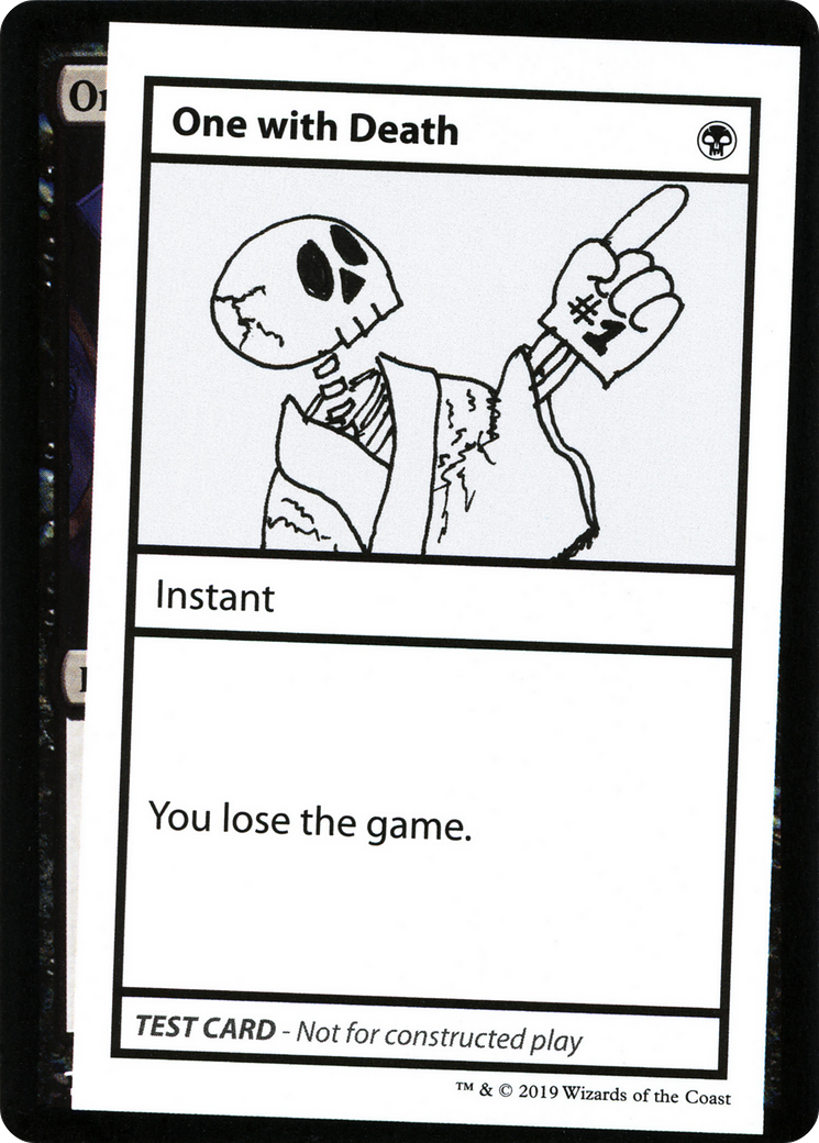 One With Death (No PW Symbol) [Mystery Booster Playtest Cards 2021]