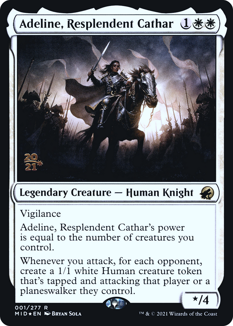 Adeline, Resplendent Cathar (PRE-001) [Innistrad: Midnight Hunt Promos] Foil