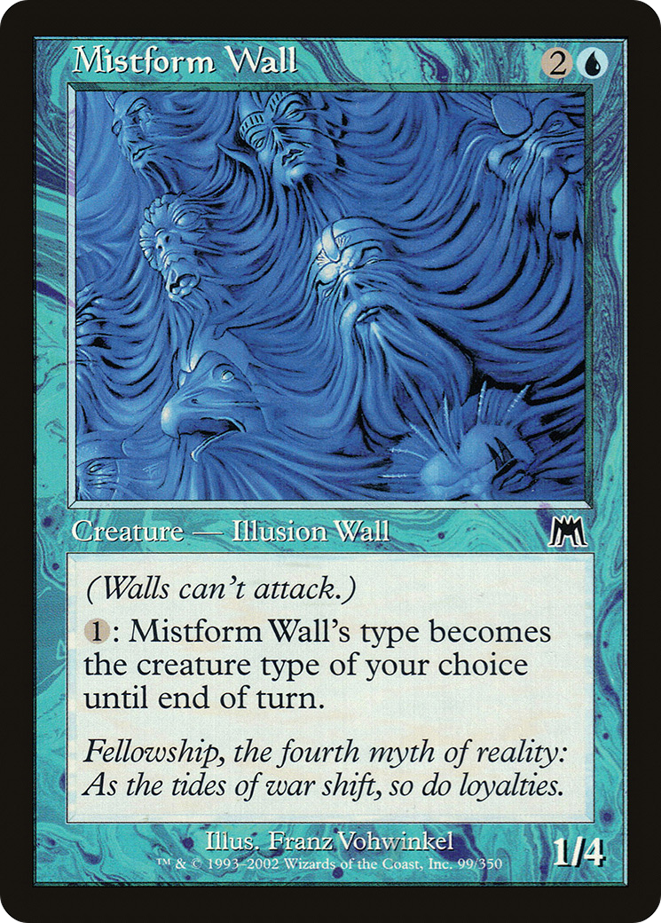 Mistform Wall (ONS-099) [Onslaught] Foil