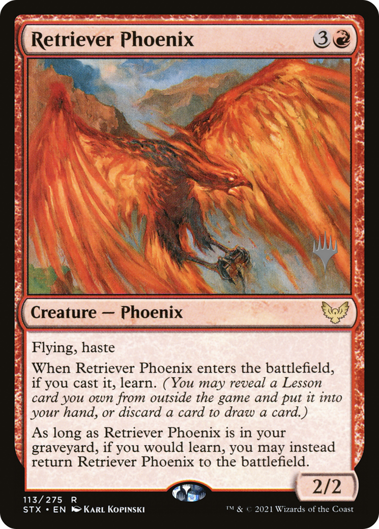 Retriever Phoenix (PPSTX-113) [Promo Pack: Strixhaven: School of Mages Promos]