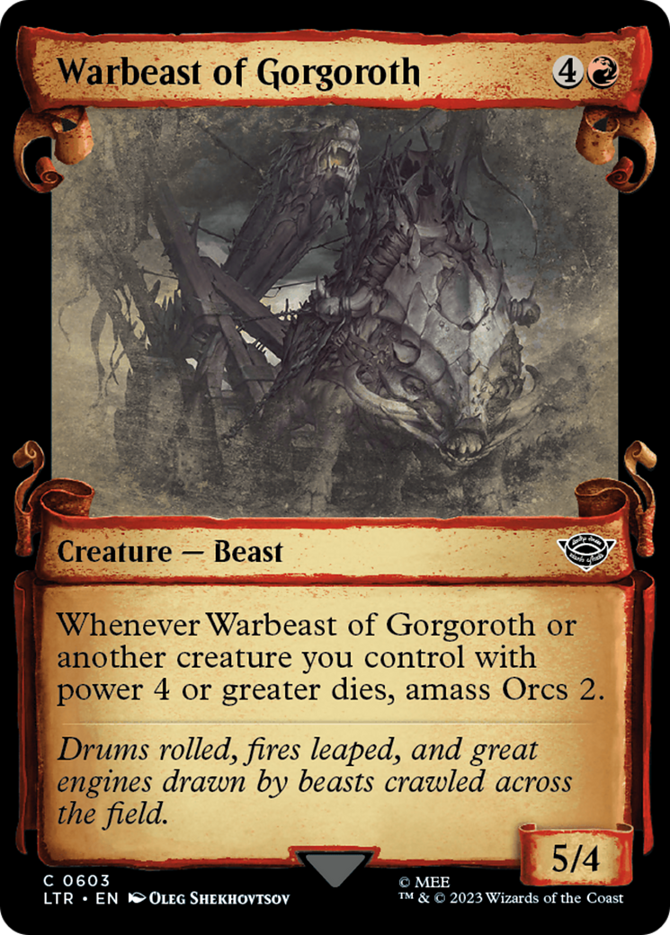 Warbeast of Gorgoroth (Showcase Scrolls) (LTR-603) [The Lord of the Rings: Tales of Middle-earth] Foil