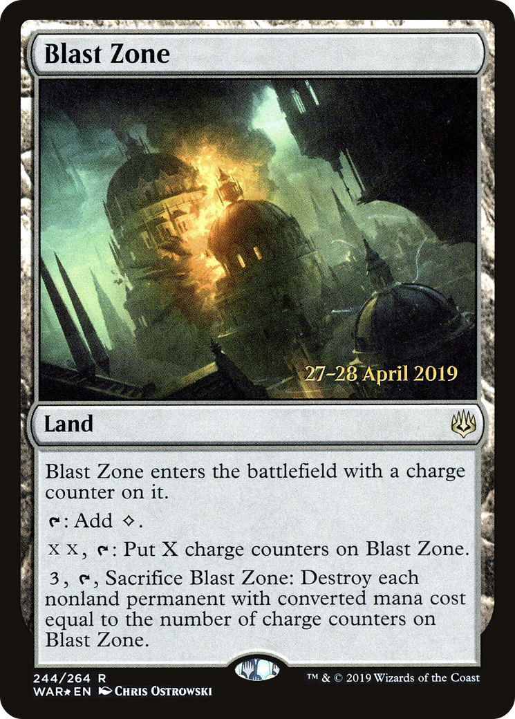 Blast Zone (WAR) (PRE-244) [War of the Spark Promos] Foil