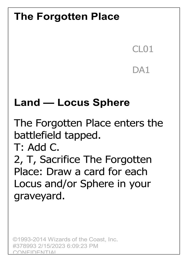 The Forgotten Place (UNK-CL01A) [Unknown Event]