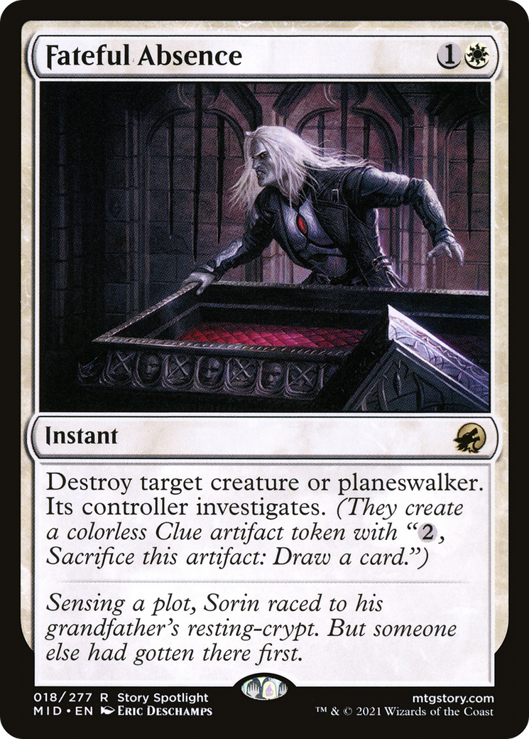 Fateful Absence (MID-018) [Innistrad: Midnight Hunt] Foil