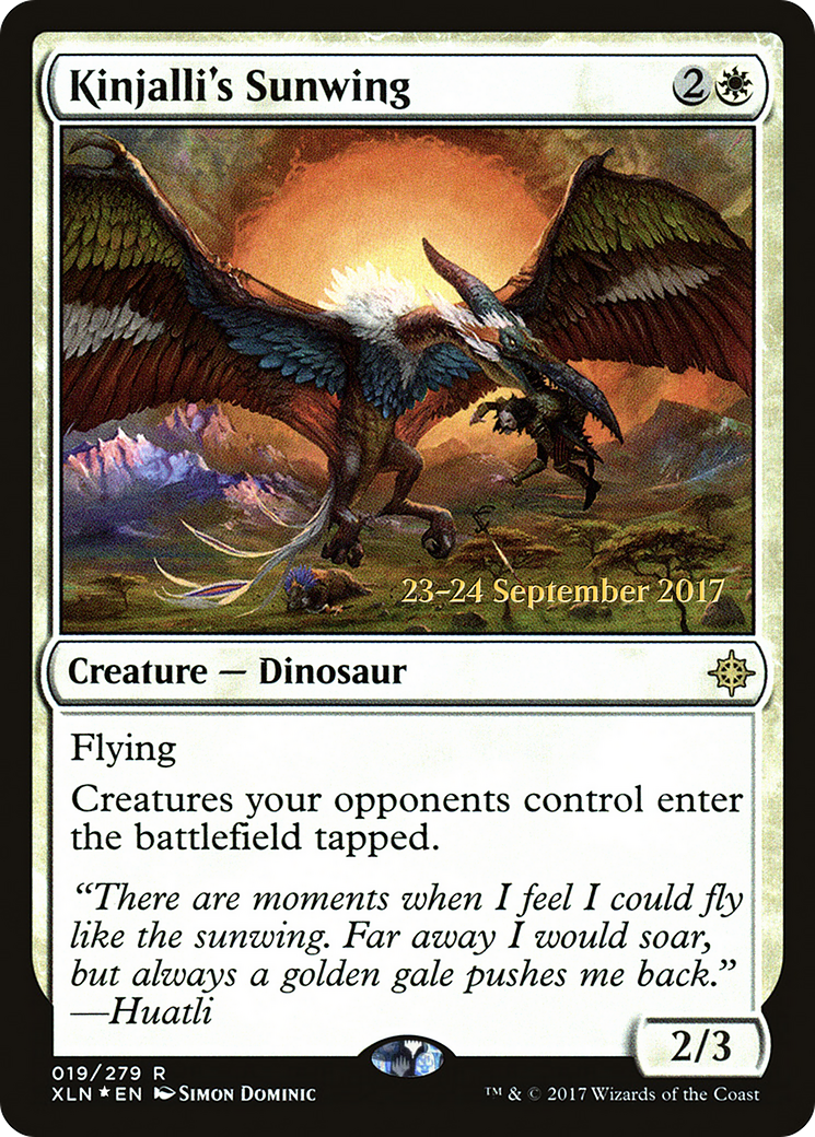 Kinjalli's Sunwing (PRE-019) [Ixalan Promos] Foil