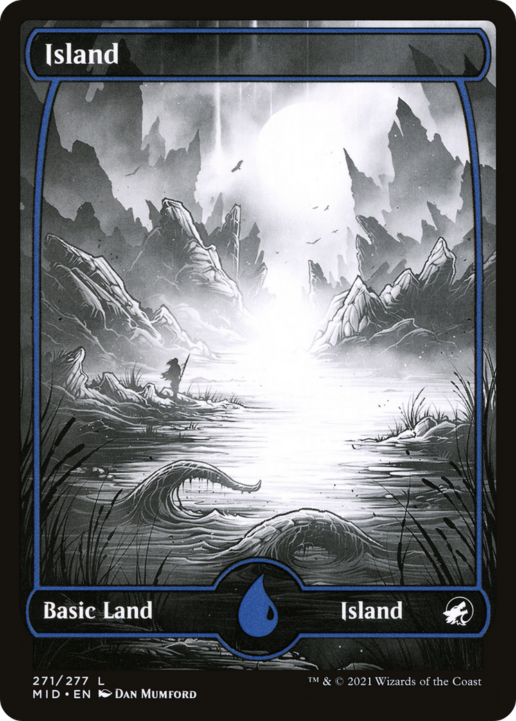 Island (MID-271) (Showcase) [Innistrad: Midnight Hunt] Foil
