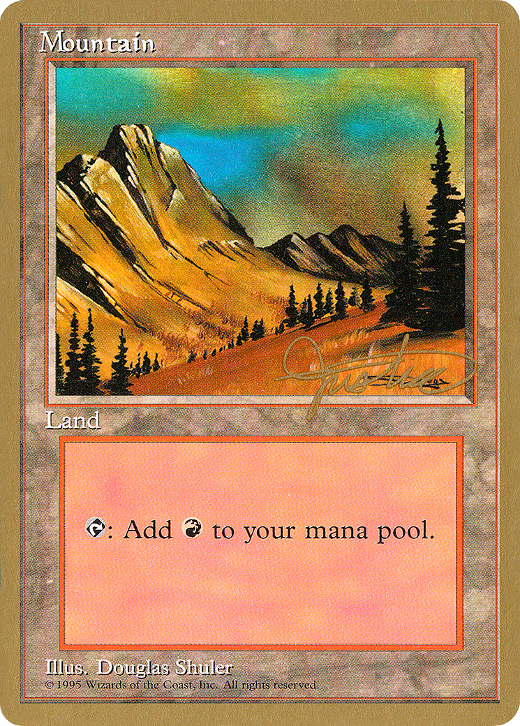 Mountain (C) - 1996 Mark Justice (4ED) [Pro Tour Collector Set]