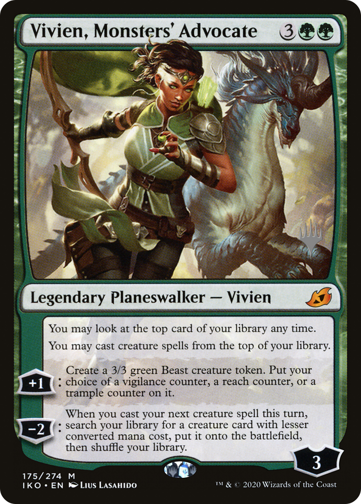 Vivien, Monsters' Advocate (PPIKO-175) [Promo Pack: Ikoria: Lair of Behemoths Promos] Foil