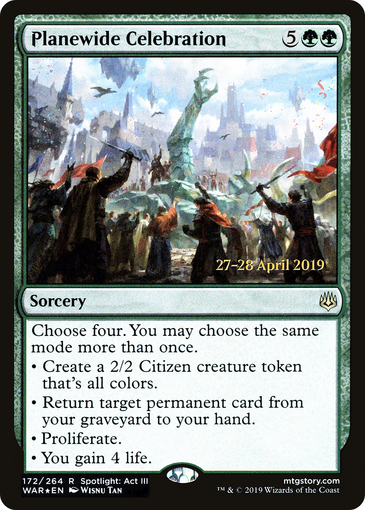 Planewide Celebration (PRE-172) [War of the Spark Promos] Foil