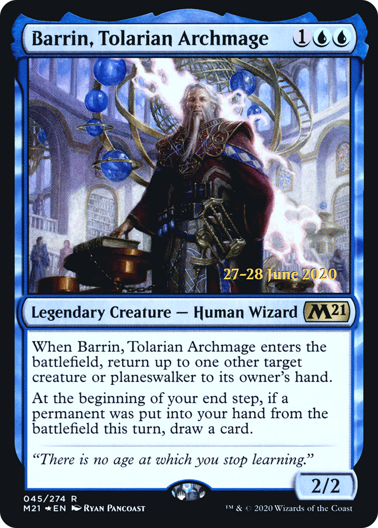 Barrin, Tolarian Archmage (PRE-045) [Core Set 2021 Promos] Foil
