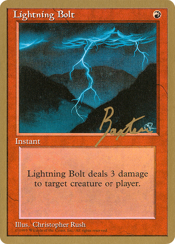 Lightning Bolt - 1996 George Baxter (4ED) [Pro Tour Collector Set]