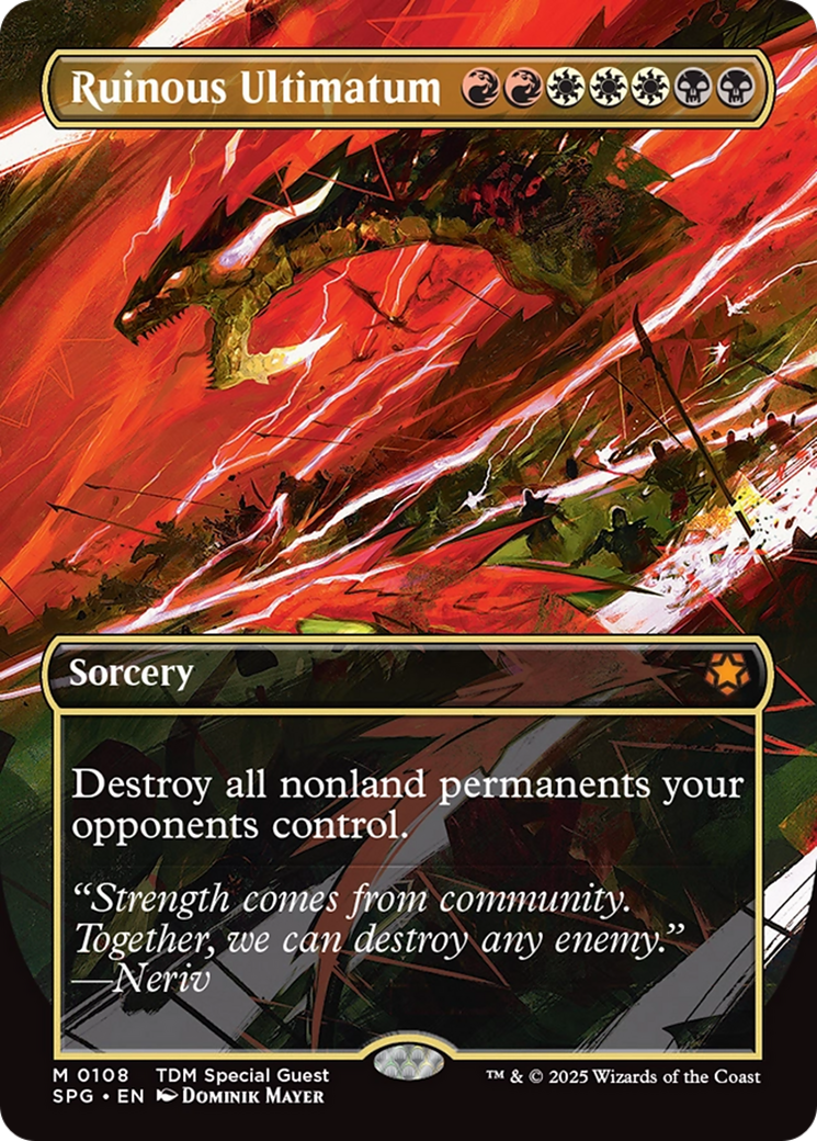 Ruinous Ultimatum (Borderless) (SPG-108) [Special Guests] Foil