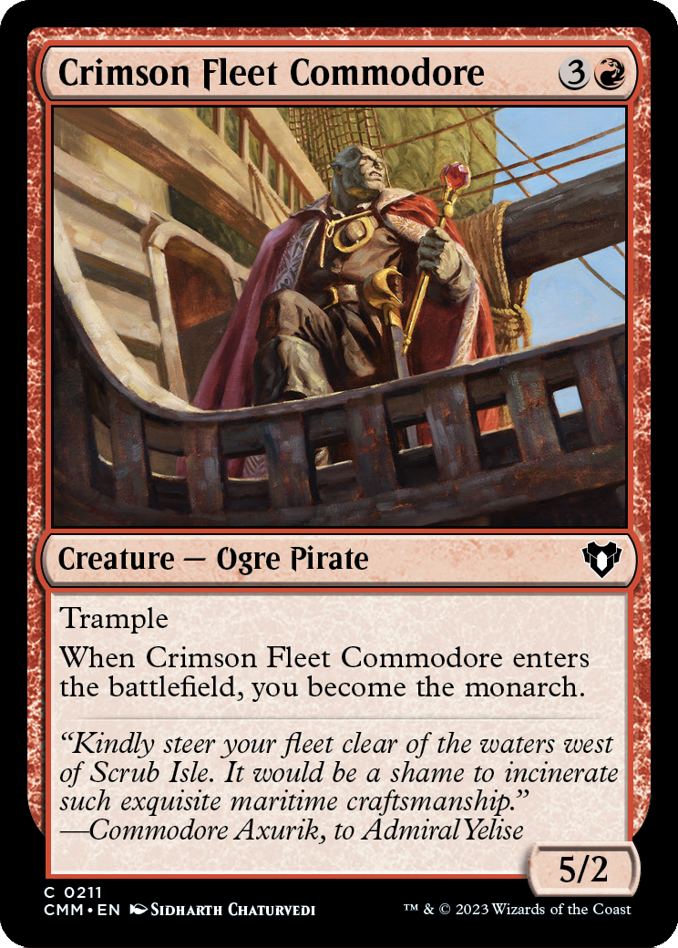 Crimson Fleet Commodore (CMM-211) [Commander Masters] Foil