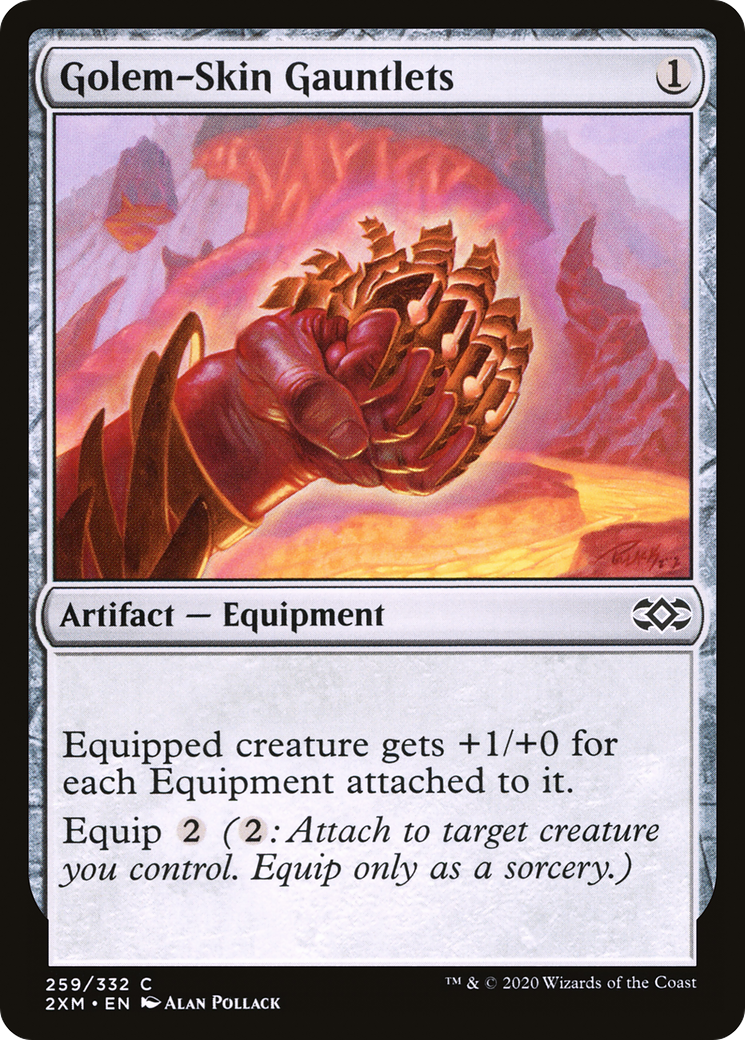 Golem-Skin Gauntlets (2XM-259) [Double Masters] Foil