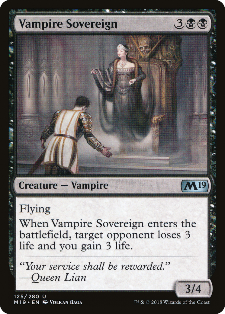 Vampire Sovereign (M19-125) [Core Set 2019]